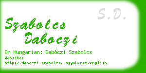 szabolcs daboczi business card